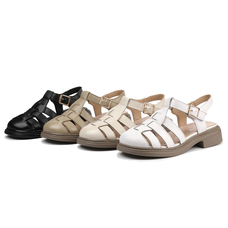 Women's Roman Summer Plus Size Closed Toe Sandals