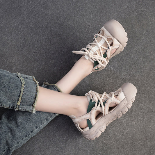 Hollow Breathable Closed Toe Ugly Cute Sandals