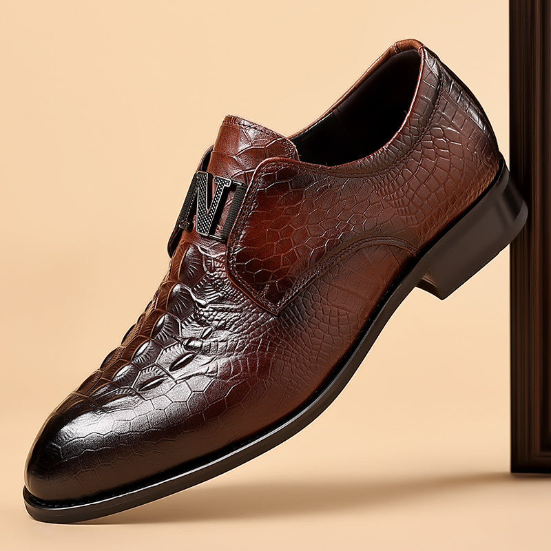 Men's Layer Pure Cattlehide Inner Genuine Cowhide Soft Leather Shoes