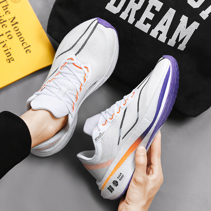 Men's Carbon Plate Running Shockproof Breathable Older Summer Sneakers