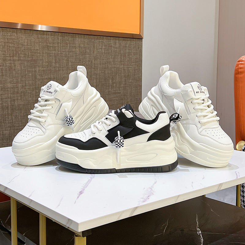 Women's Platform White Spring Minority Small Heighten Casual Shoes