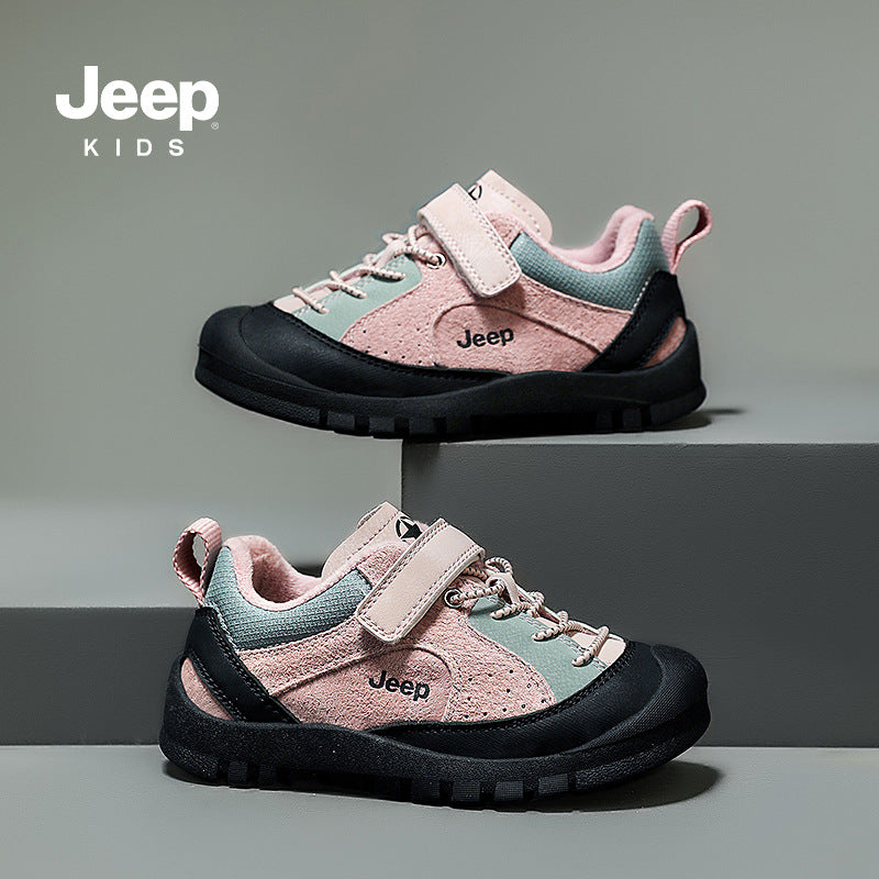 Children's Boy Winter Fleece-lined Two Cotton Soft Kid's Sneakers