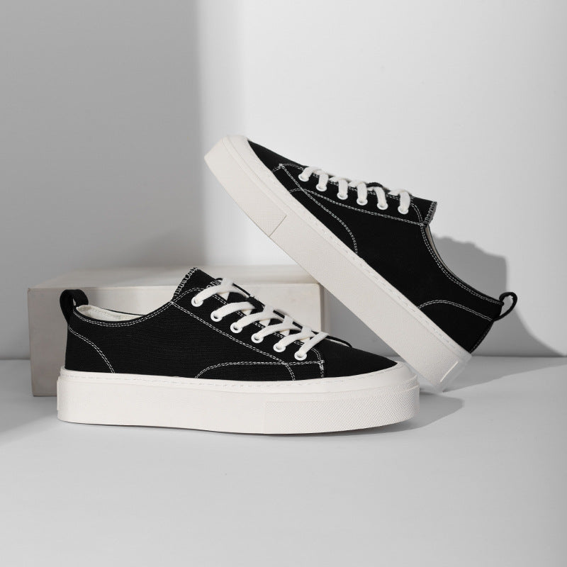 Men's Summer Thick Bottom Hight Increasing Board Trendy Canvas Shoes