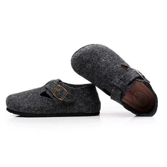 Women's & Men's Wool Felt Cork Outdoor Woolen Soft Flat Sandals