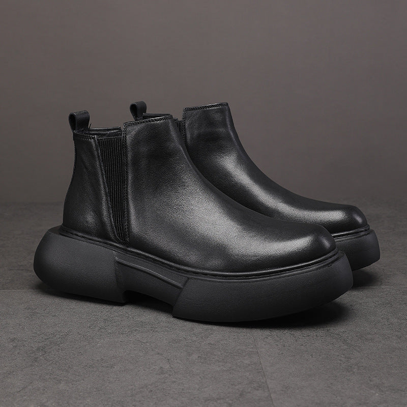 Men's Versatile Trendy Slip-on Chelsea Platform Boots