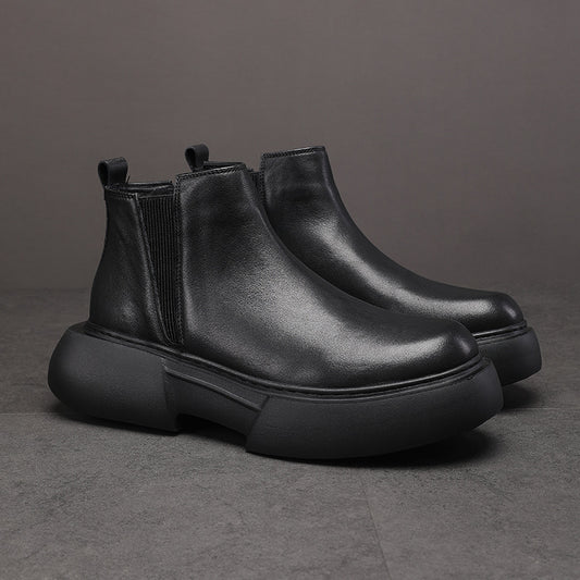 Men's Versatile Trendy Slip-on Chelsea Platform Boots