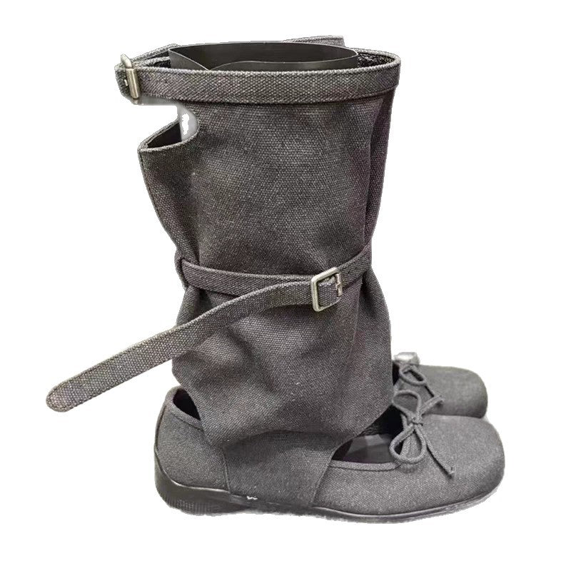 Women's Distressed Summer Bow Mary Jane Height Increasing Casual Shoes