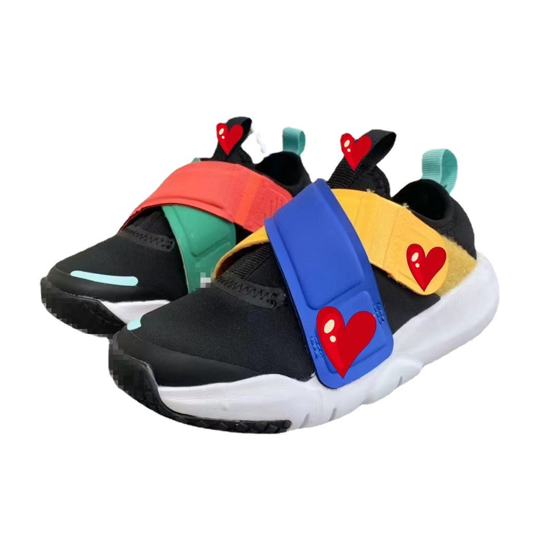 Children's Saucer Low Top Velcro Fastener Slip-on Kid's Sneakers