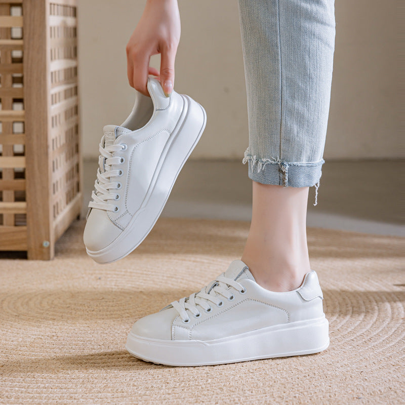 Women's Large Size Platform White Board Fleece Lined Fashion Women's Casual Shoes