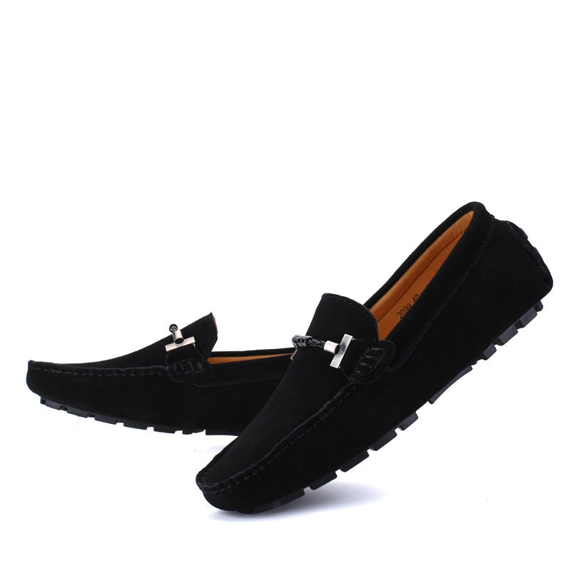Men's Korean Style Plus Size Doug Lazy Leather Shoes