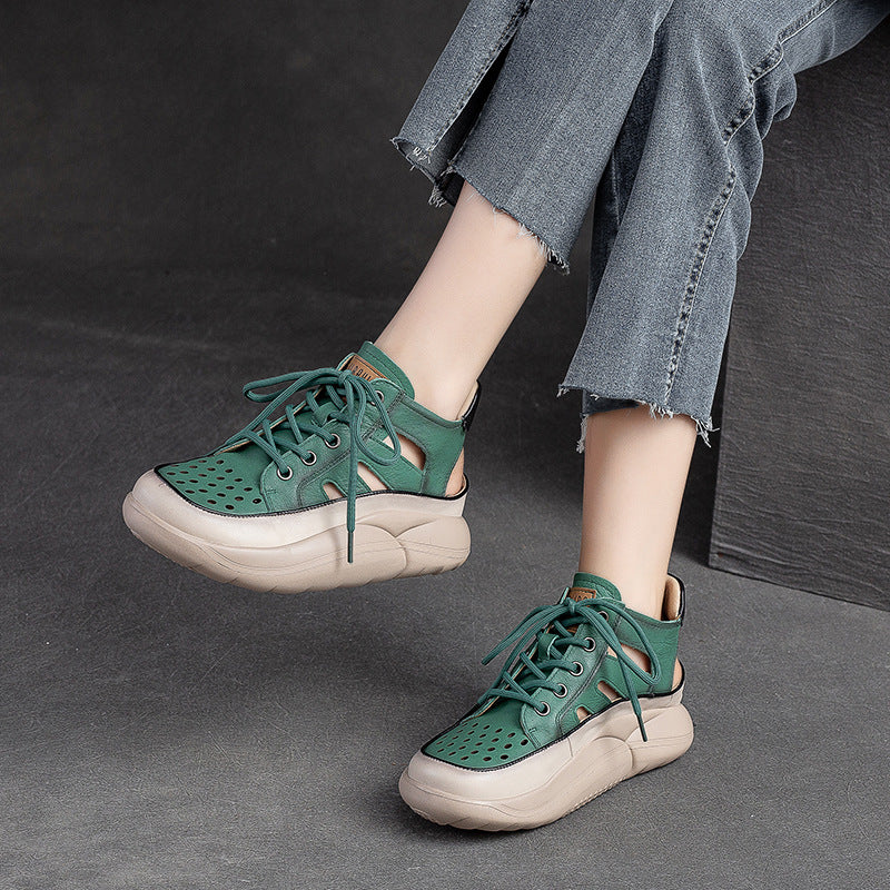Women's Hollow Hole Comfortable Platform Breathable Front Sandals