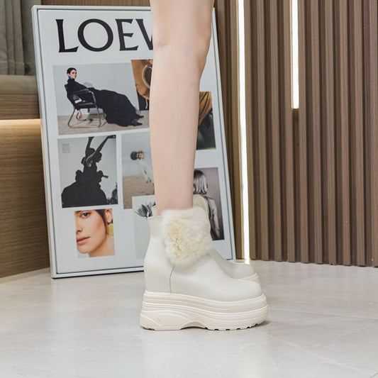 Lifted Type Side Zipper Little Princess Patent Boots
