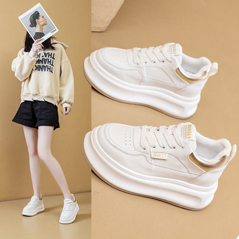 Women's Spring Korean Style Hidden White Platform Women's Casual Shoes