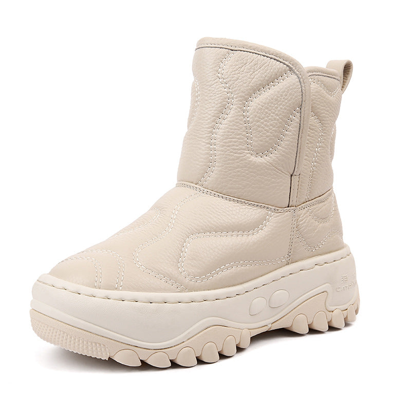 Women's Winter Fur Integrated Thick Bottom Fashion Snow Boots