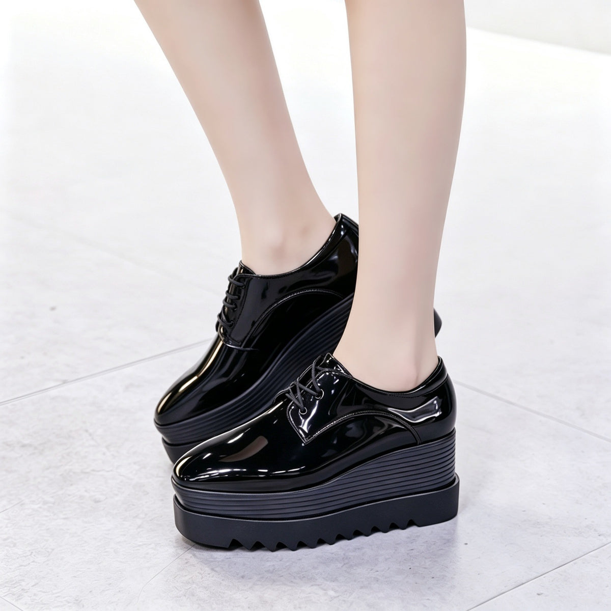 Women's Bottom Autumn Korean Style Square Head Wedge Women's Casual Shoes