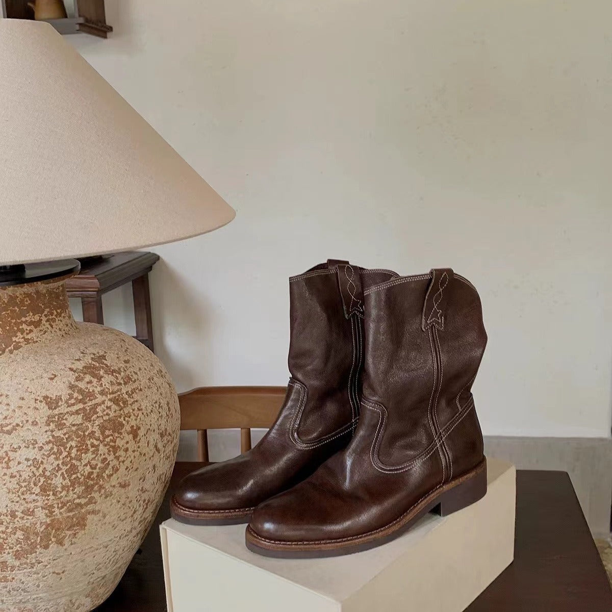 Women's Highway Horse V Cut Chunky Short Boots