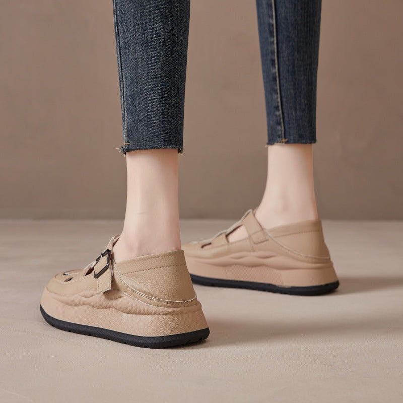 Women's Box Hollow Hole Comfortable Thick Platform Sandals