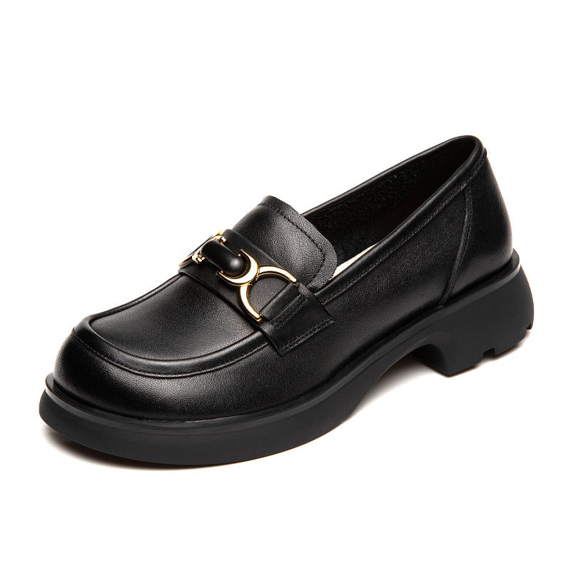 Women's First Layer Cowhide Authentic British Style Loafers