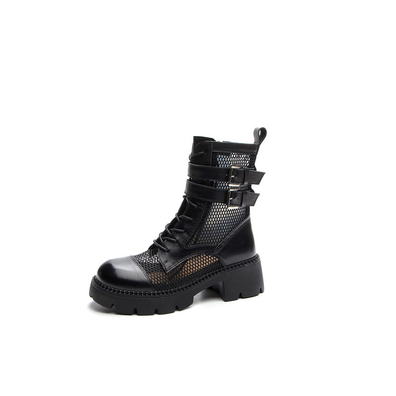 Women's & Men's Breathable Mesh High Summer Thick Bottom Men's Shoes