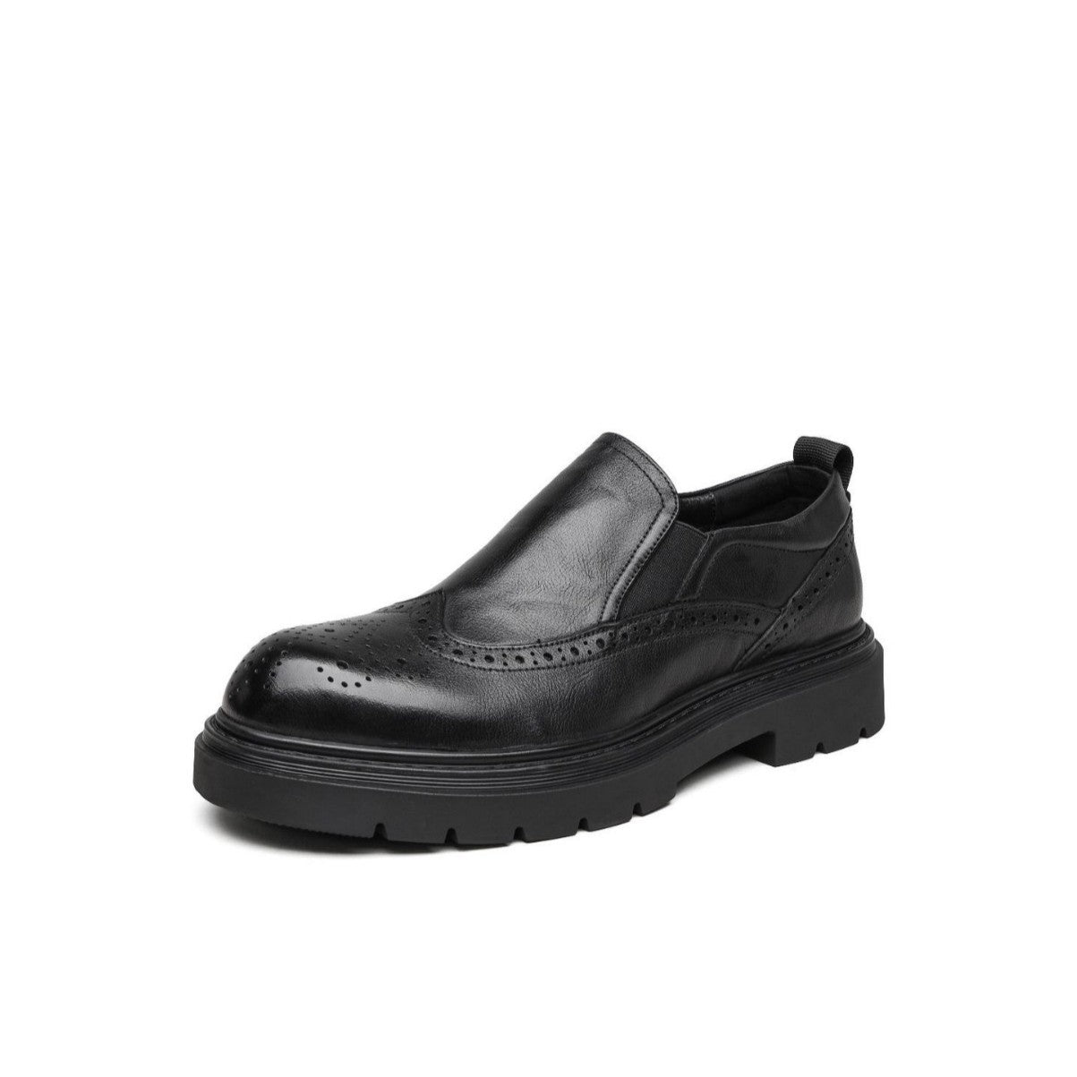 Men's Winter Brogue Craft First Layer Cowhide Leather Shoes