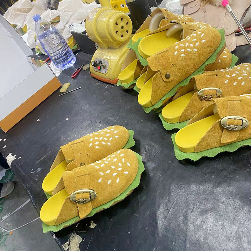 Women's Standard Edition Hamburger Summer Outer Wear Thick Bottom Sandals