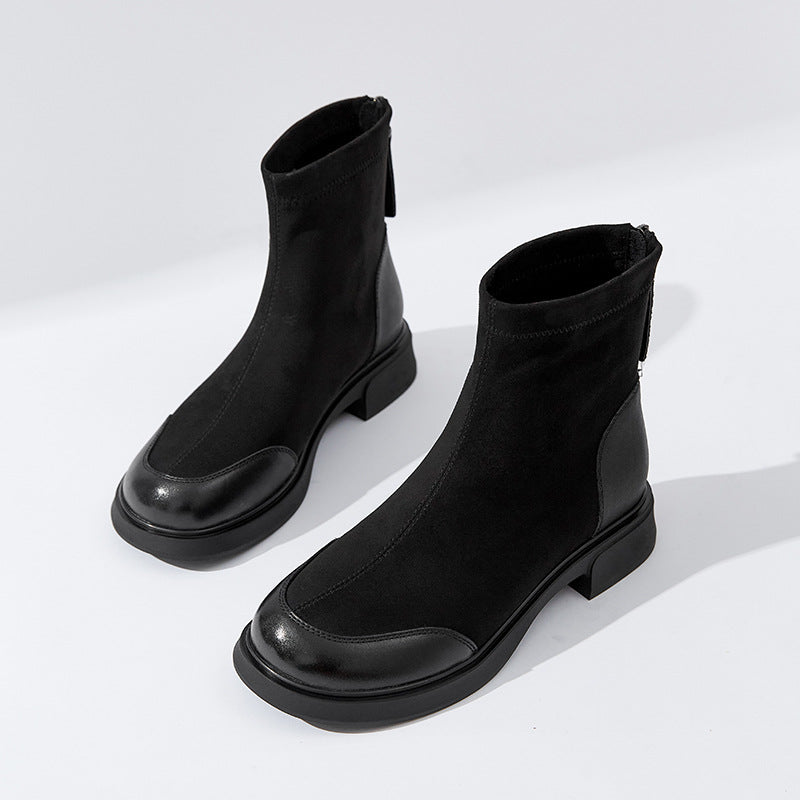 Women's Martin For Skinny Thick Bottom Elastic Boots