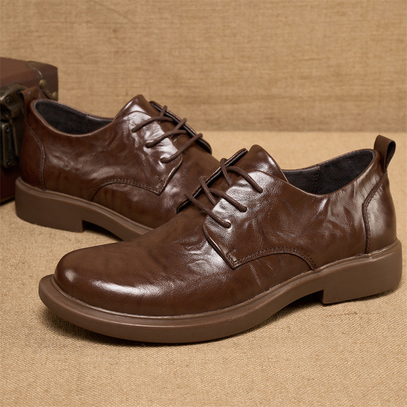 Men's Business Dress Breathable Soft Bottom Top Leather Shoes