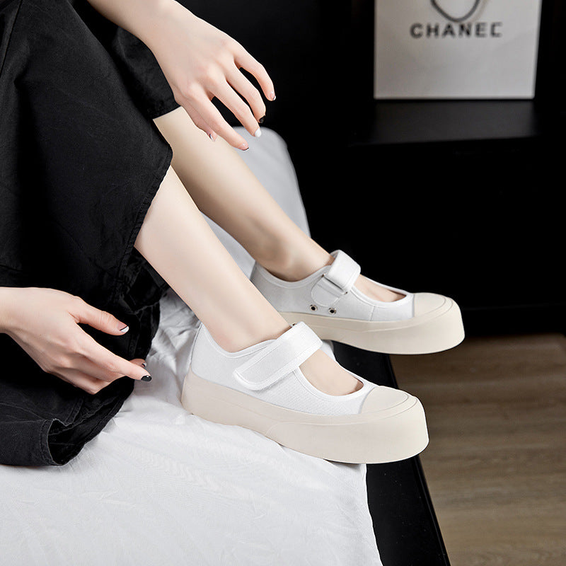 Mary Jane Female Breathable Velcro Small Women's Casual Shoes