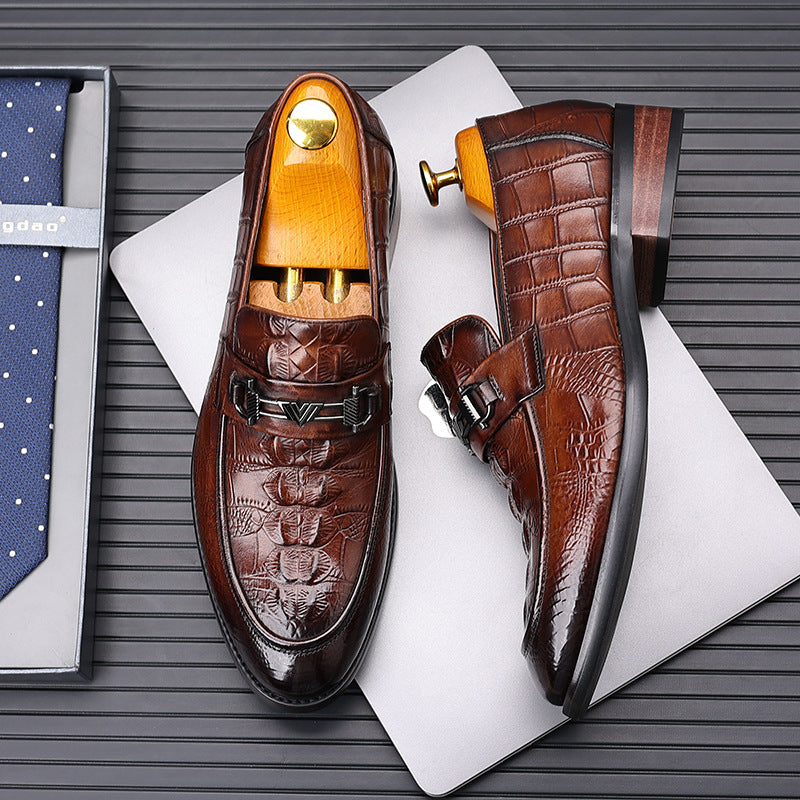 Men's Cowhide Business Formal Wear Office British Leather Shoes