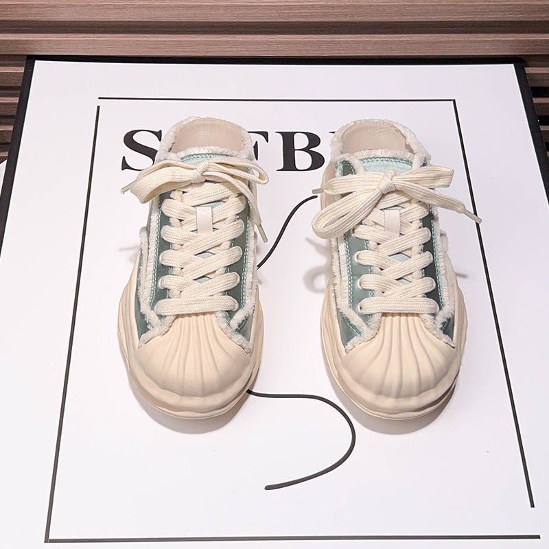 Women's Satin White Raise The Bottom Shell Toe Women's Casual Shoes