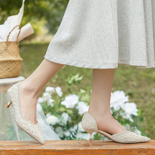 Bridesmaid Not Tired Feet Wedding Bridal Pumps Women's Shoes