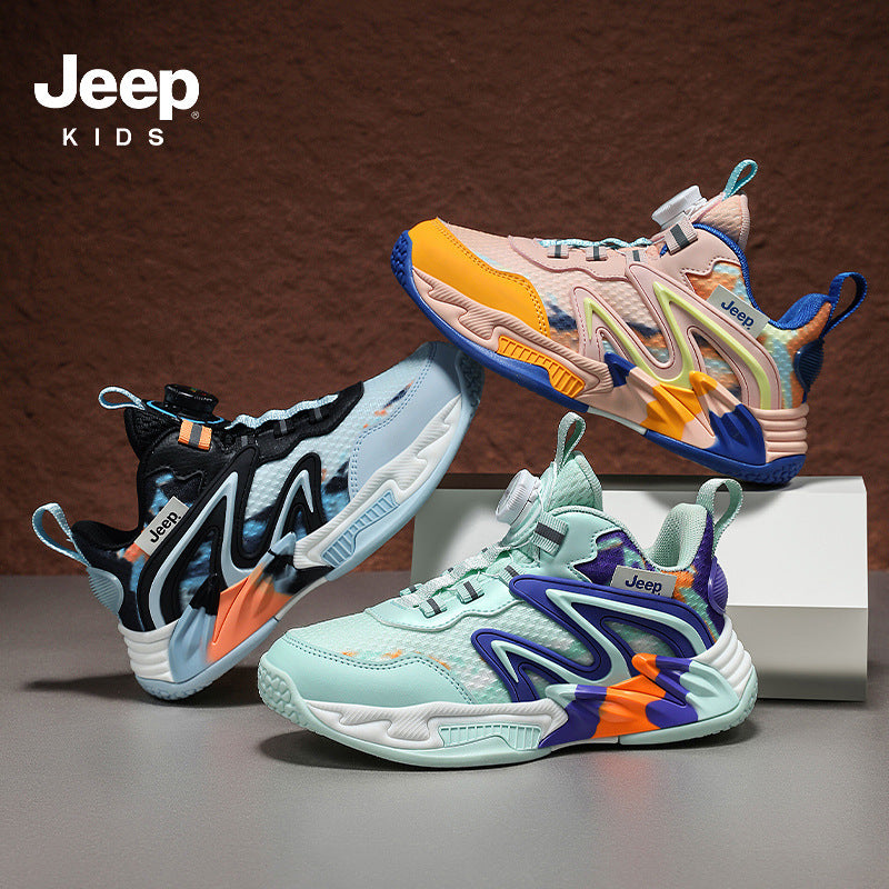 Children's Size Sports Basketball Lightweight Outdoor Running Kid's Sneakers