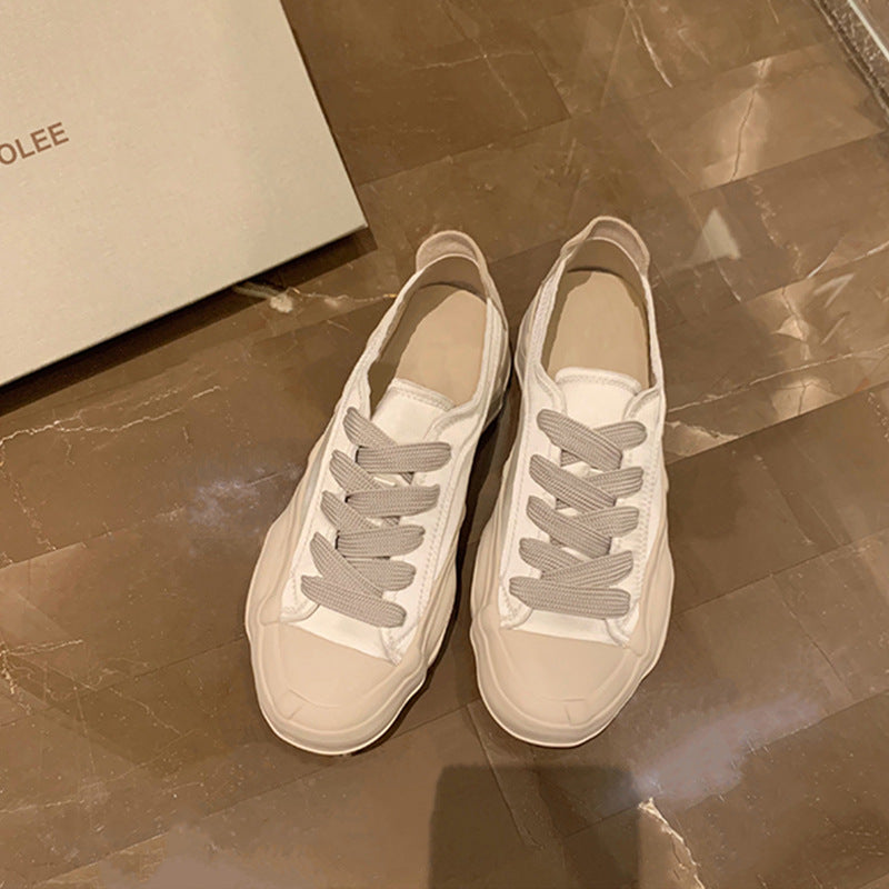 Women's Summer Round Toe Dissoed Half Sports Canvas Shoes