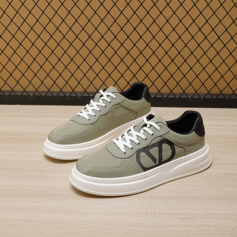 Men's Oversized Breathable Ice Silk Cloth Platform Canvas Shoes