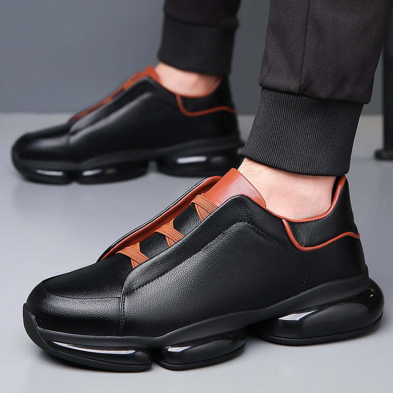 Men's Sports Comfortable Board Series Height Increasing Men's Casual Leather Shoes