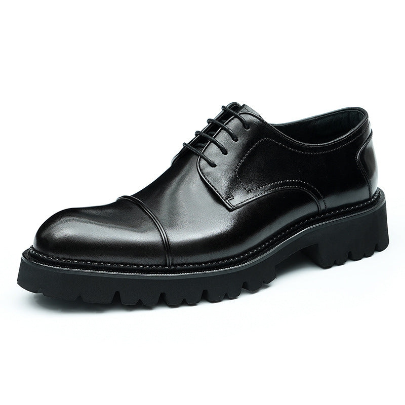 Men's Suit Height Increasing Commuter Style Three Leather Shoes