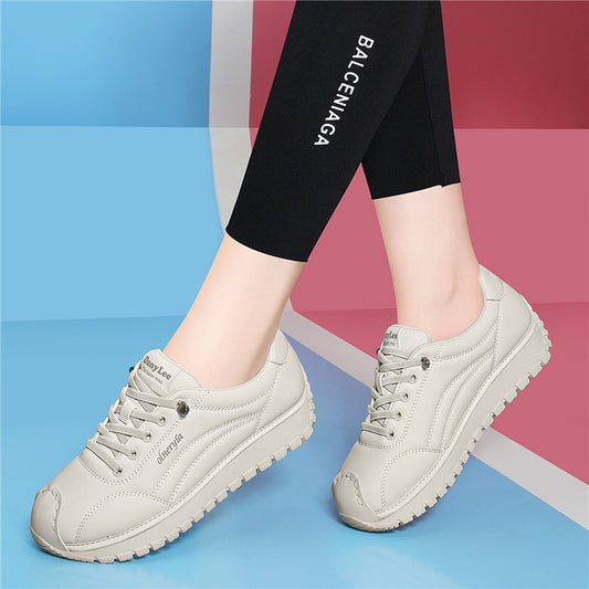 Women's Gold Silk Rabbit Spring Lightweight Comfortable Sneakers