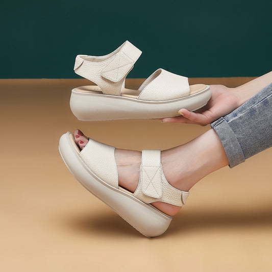 Women's Summer Platform Open Toe Peep Retro Sandals