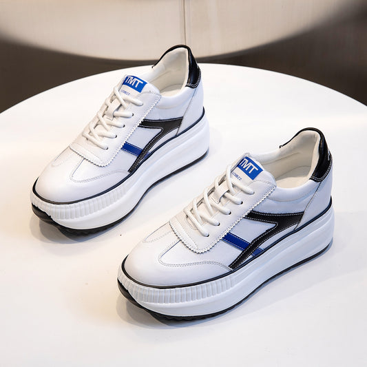Women's Platform Height Increasing Insole Korean Style Casual Shoes