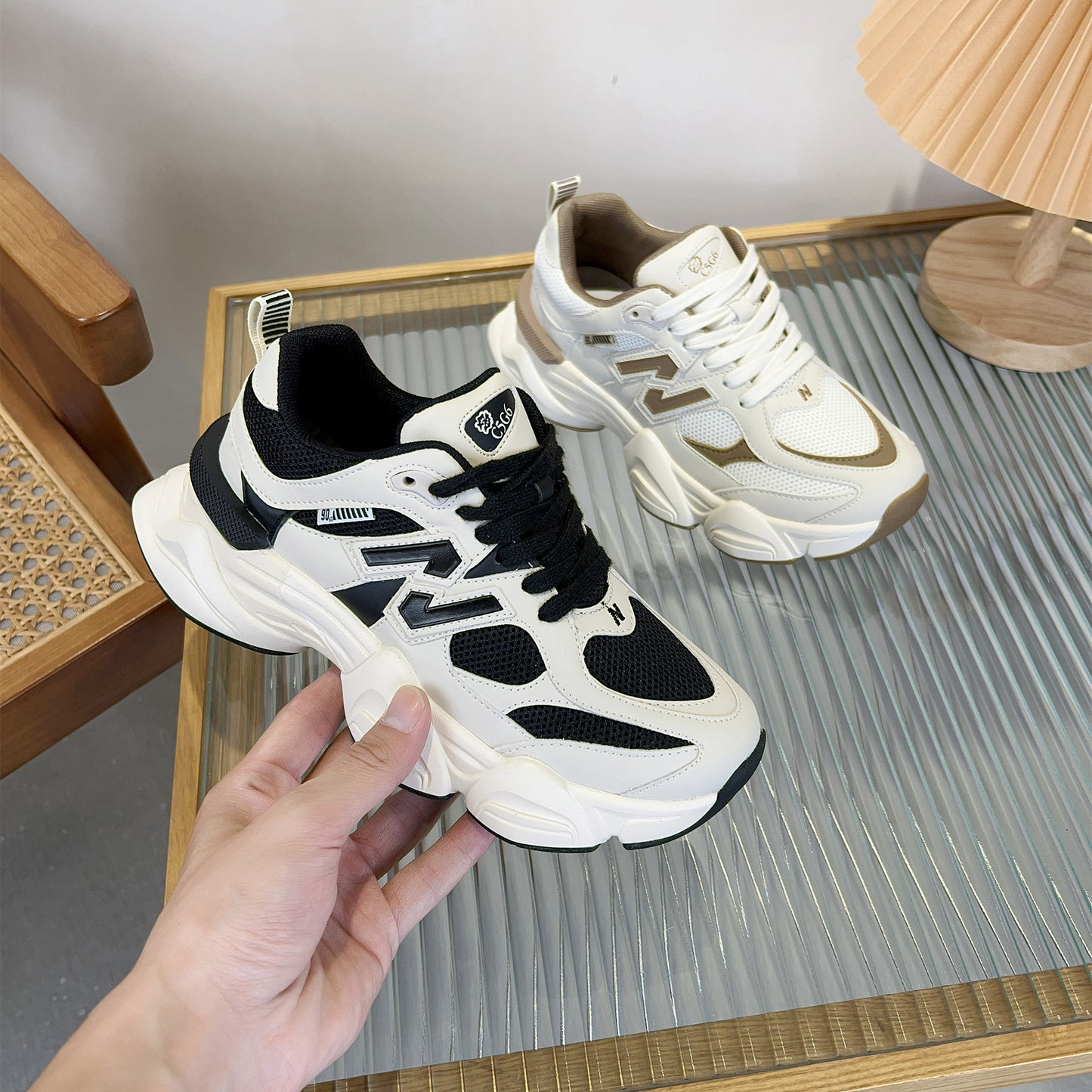 Women's Dad Korean Platform Panda Sports Pumps Sneakers