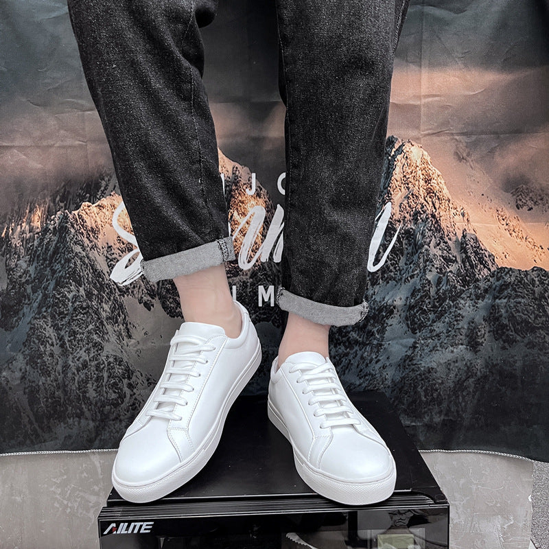 Men's Spring White Korean Flat Trendy Suit Men's Board Shoes