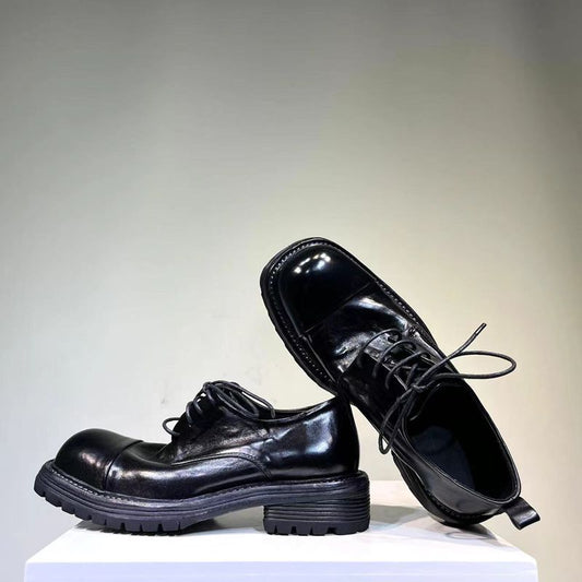 Men's British Style Business Formal Round Head Leather Shoes