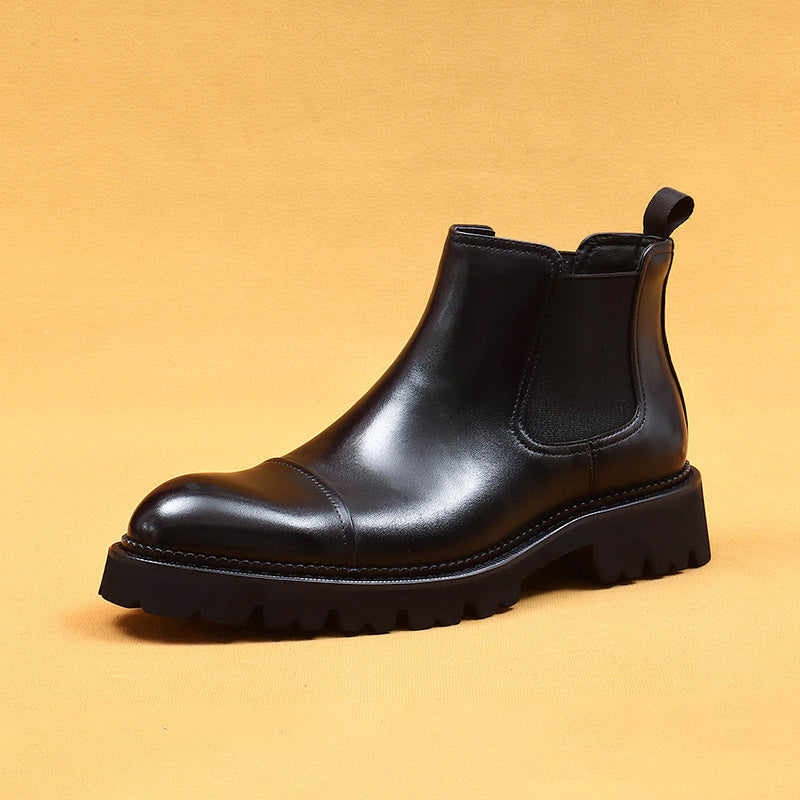 Men's Genuine Lining Business Formal Wear Pointed Boots