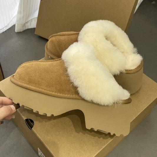 Women's Thick-soled Fur Integrated Warm Winter Fleece-lined Women's Shoes