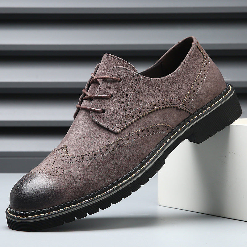Men's Business Formal Wear Korean British Retro Pointed Leather Shoes