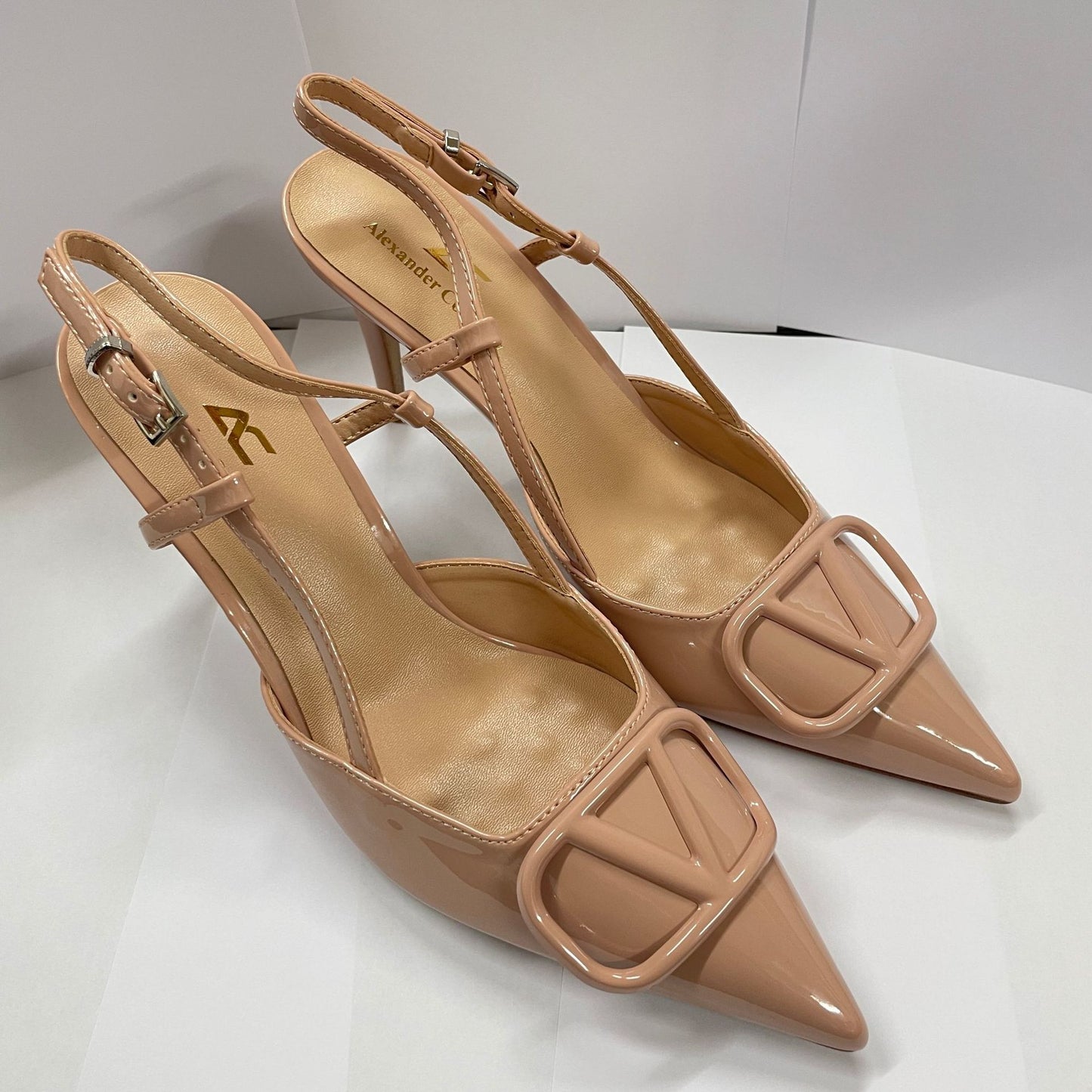 Women's French Sexy Pointed Stiletto High Patent Sandals