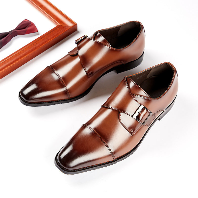 Men's British Formal Wear Gentleman Pumps Office Leather Shoes
