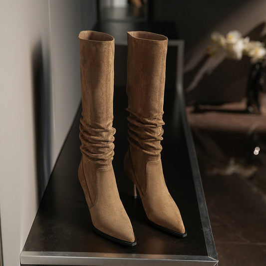 Women's Hot Sexy Stiletto Pointed Pile Style Big Boots