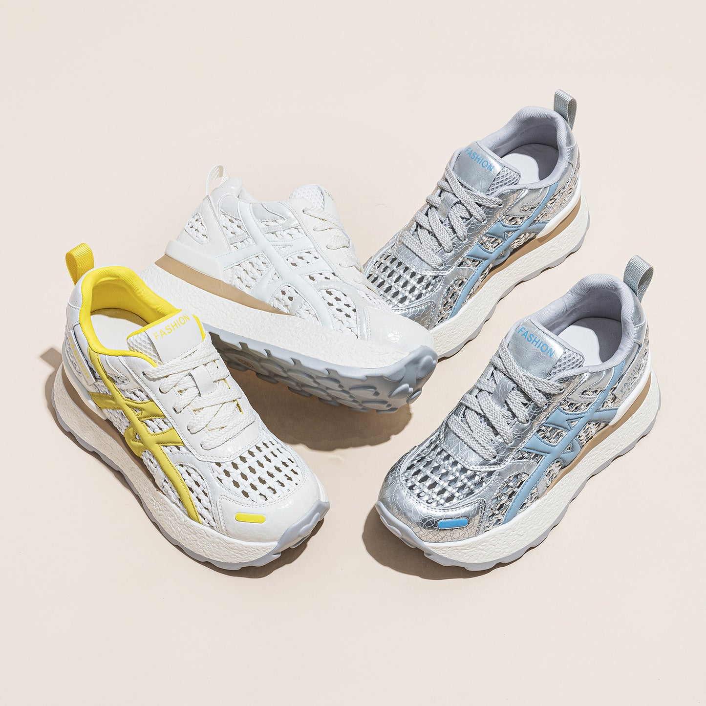 Women's Dad Summer Breathable Mesh Thick Bottom Sneakers