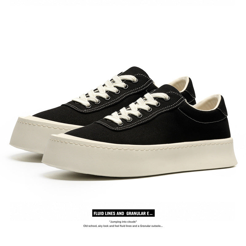 Men's Board Height Increase Fashion Exercise Soft Canvas Shoes